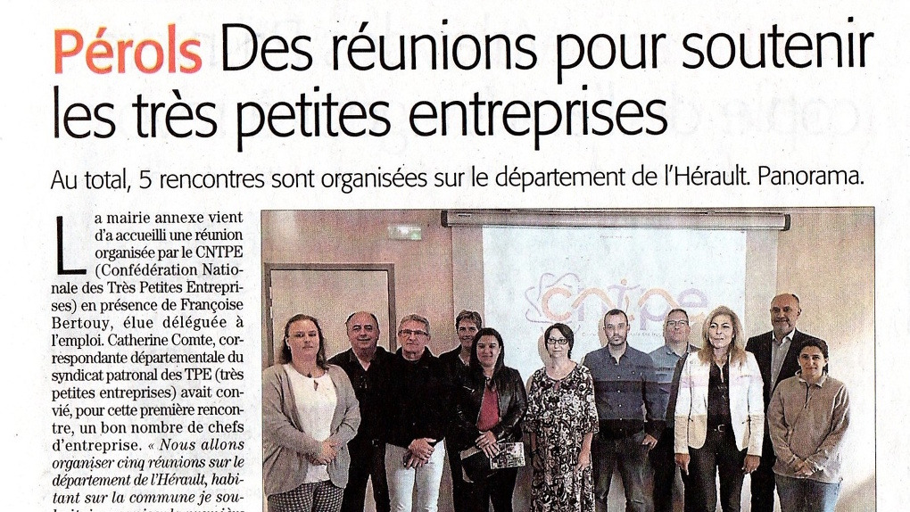 Réunion CNTPE dans l'Hérault — Pérols